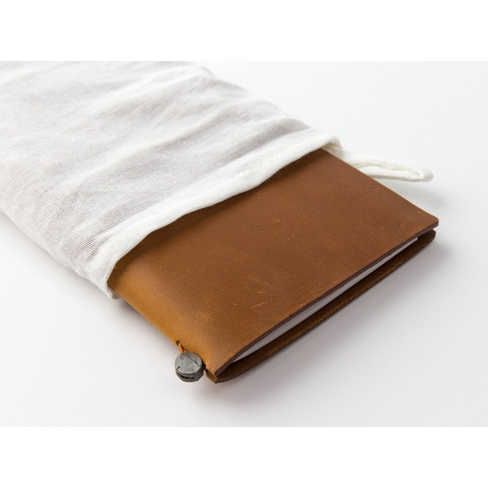 Premium Midori Traveler's Notebook Leather Bundle Set - Regular Size Camel Brown with Refillable Notebook, Rubber Band & Clear Zipper Case | Perfect for Journaling, Travel Scrapbooking & Daily Planner Organization