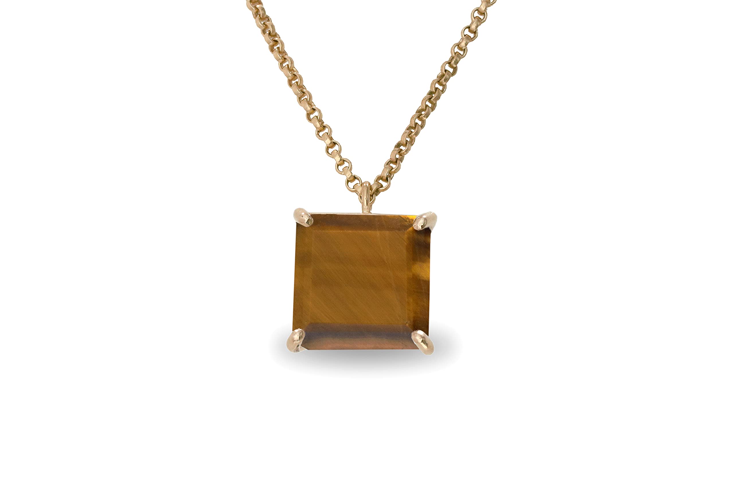 Natural Tiger Eye Necklace in 14k Gold Filled - Healing Crystal Jewelry for Women - Handmade Reiki & Energy Balancing Pendant - Spiritual Gift for Her - Perfect for Meditation, Yoga & Everyday Wear