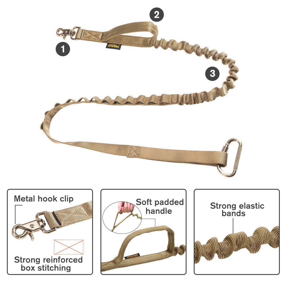 Tactical Dog Leash with Quick Release - Adjustable Nylon Dog Collar with Metal Buckle & Control Handle | Perfect for Training, Hiking & Outdoor Adventures