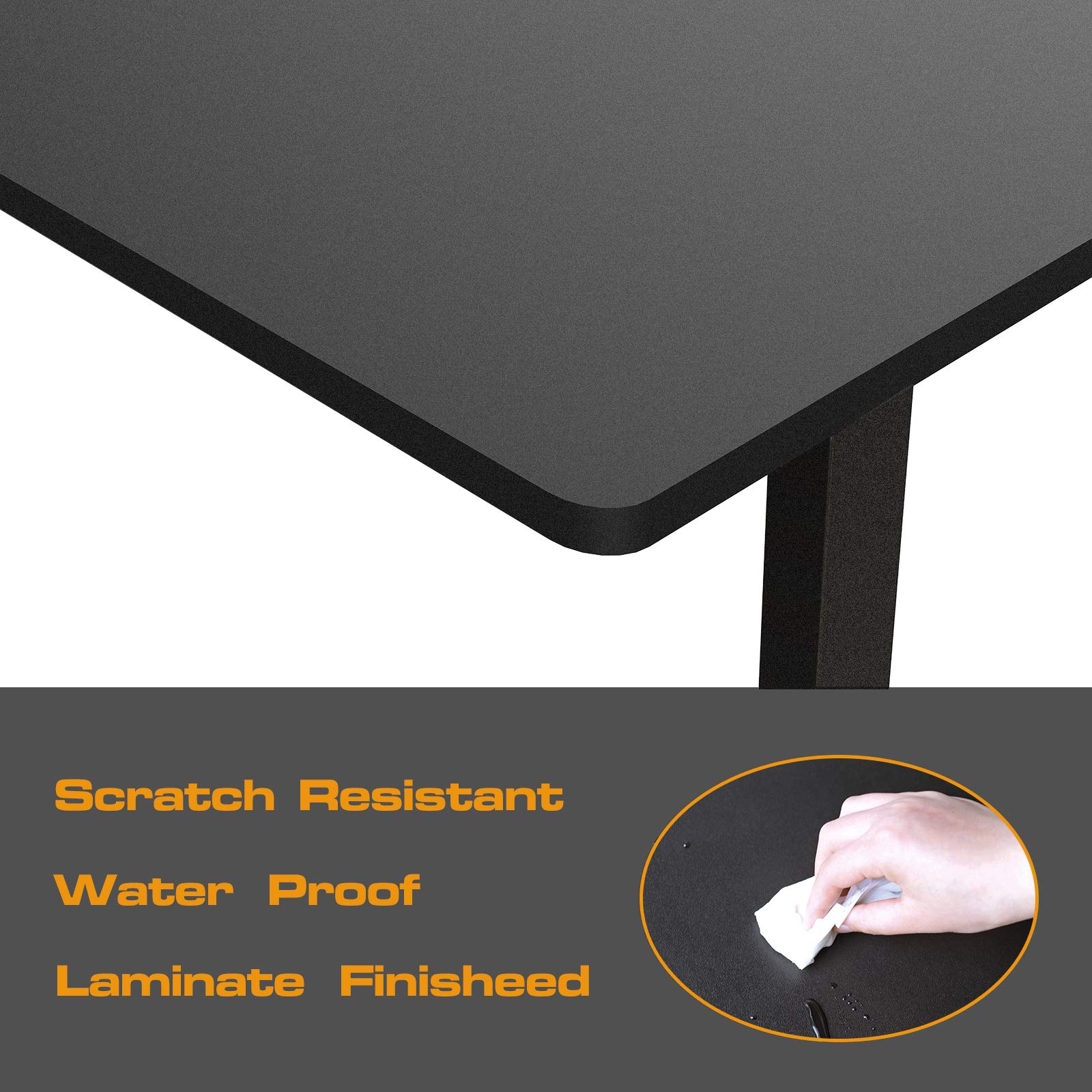 AIMEZO 55 x 28 Inch Universal Solid Wood Table Top - Black One-Piece Desk Surface for Standing & Sit-Stand Adjustable Frames | Perfect for Home Office, Workspace & Gaming Setup