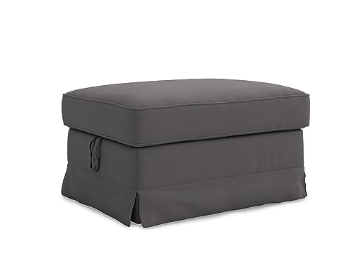 Footstool Cover-dark Grey
