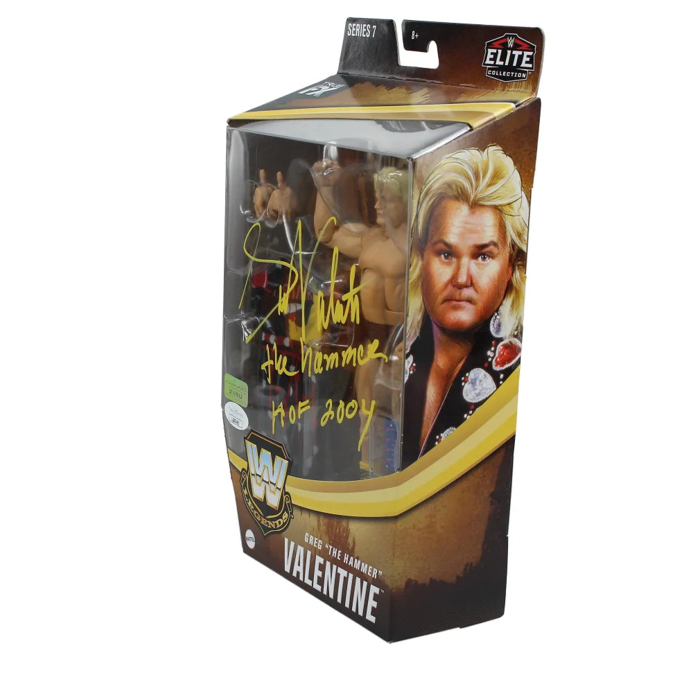 Greg Valentine Autographed WWE Mattel Elite Legends Series 7 Action Figure with JSA COA - Collectible Wrestling Memorabilia for Display & Gifts