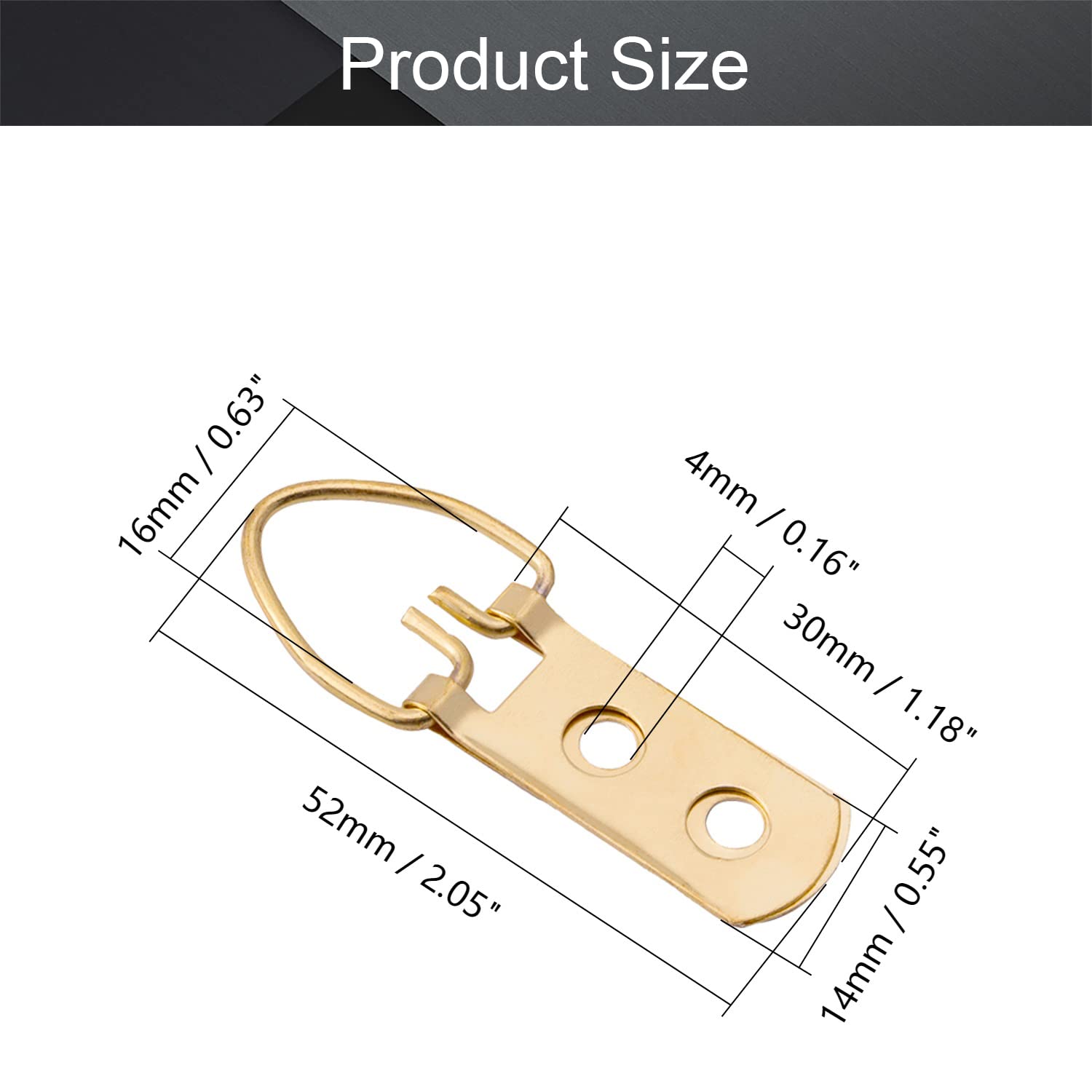 Gold Tone Ring Picture Frame Buckle Kit - 30PCS for Photo Hanging & Home Decor