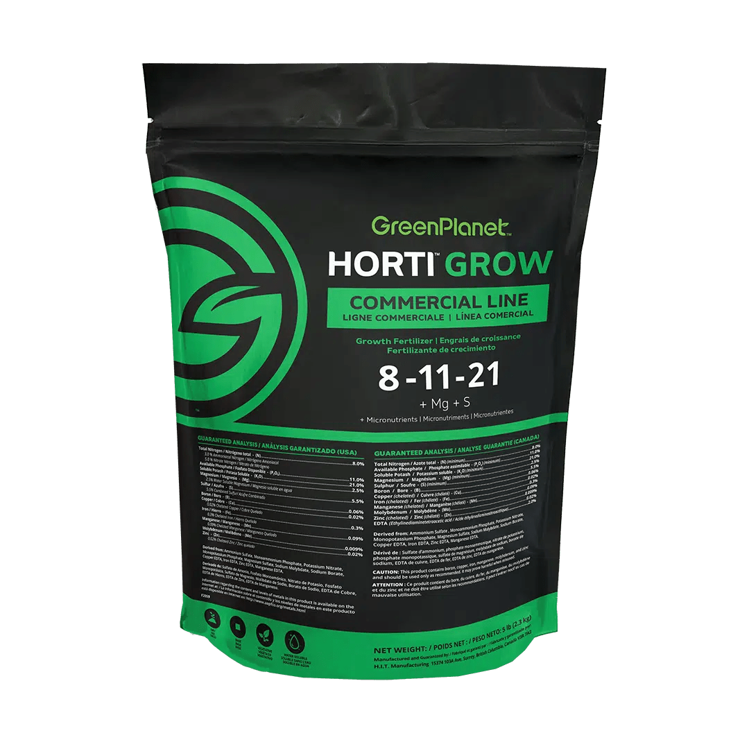 Green Planet HortiGrow (8-11-21) Premium Liquid Plant Food - Organic Fertilizer for Indoor & Outdoor Plants, Flowers & Vegetables - Perfect for Hydroponics, Gardening & Home Plant Care