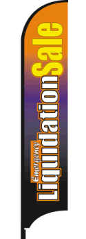 Feather Flag Banner - High Visibility Custom Advertising Flag for Outdoor Events, Car Dealerships & Grand Openings | Emergency Liquidation Sale (Flag Only)