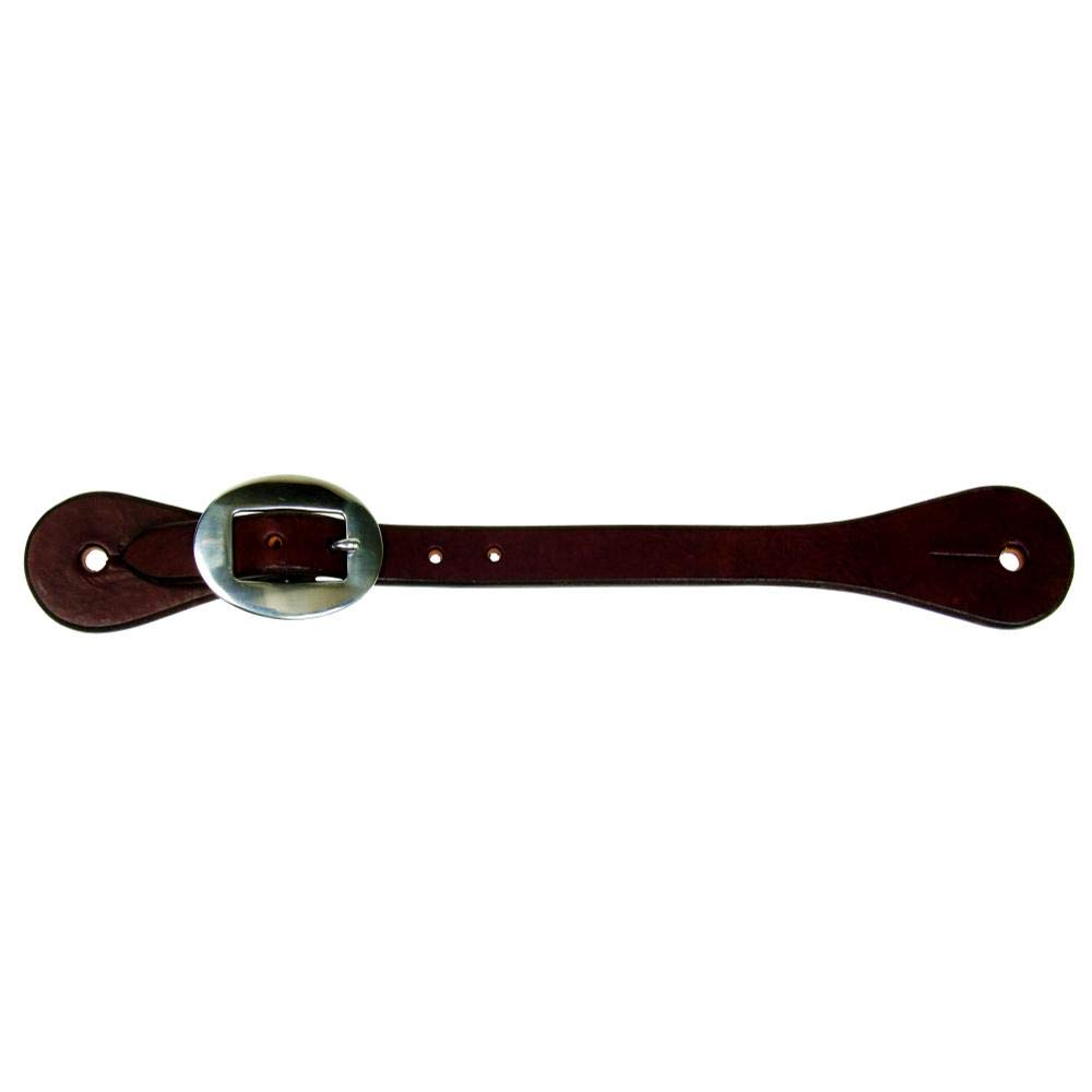 Professional Men's Chocolate Leather Spur Strap - Durable Western Riding Gear for Horseback Riding & Equestrian Sports