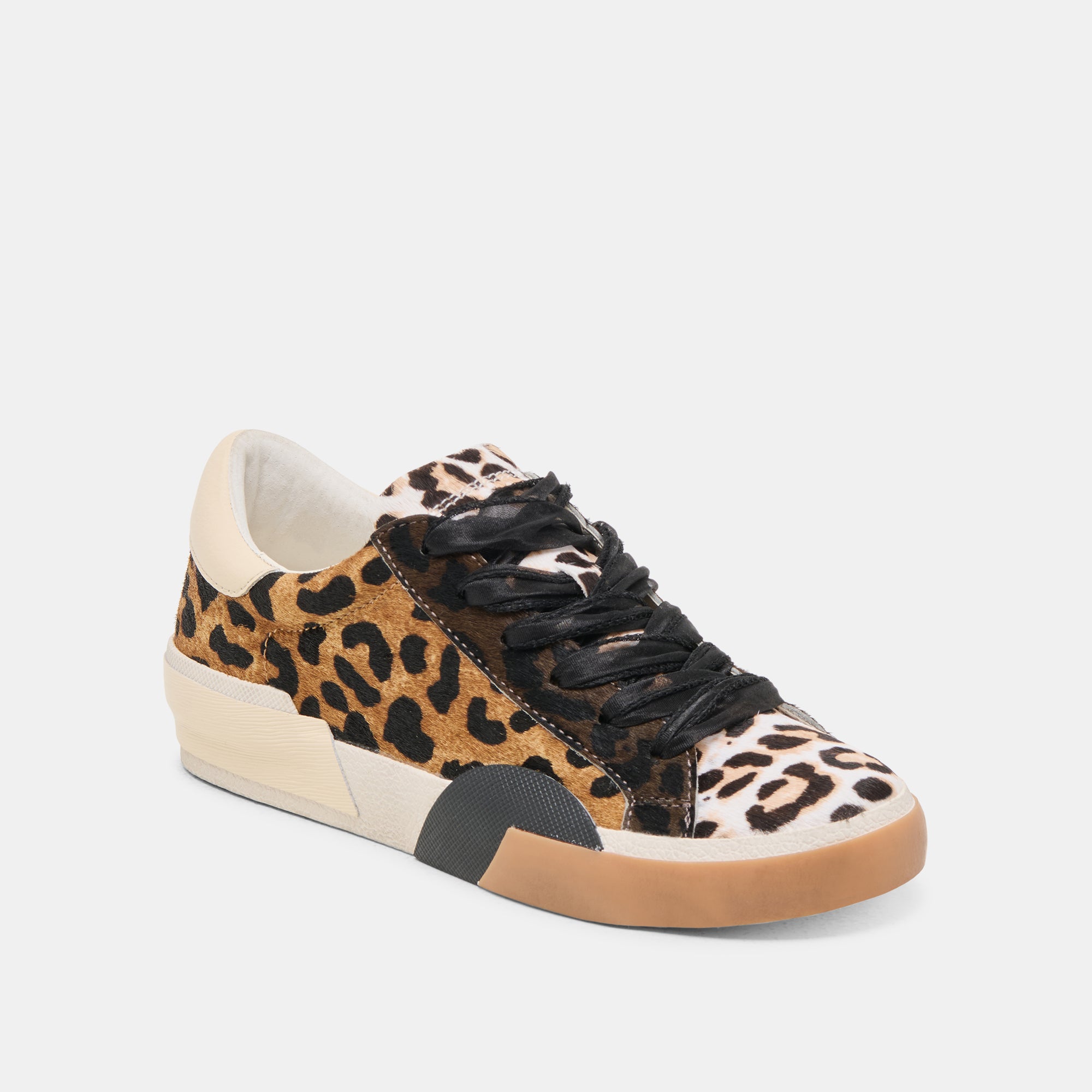 ZINA Women's Sneakers in Tan Multi Calf Hair - Stylish & Comfortable Casual Shoes for Everyday Wear, Walking, and Light Activities