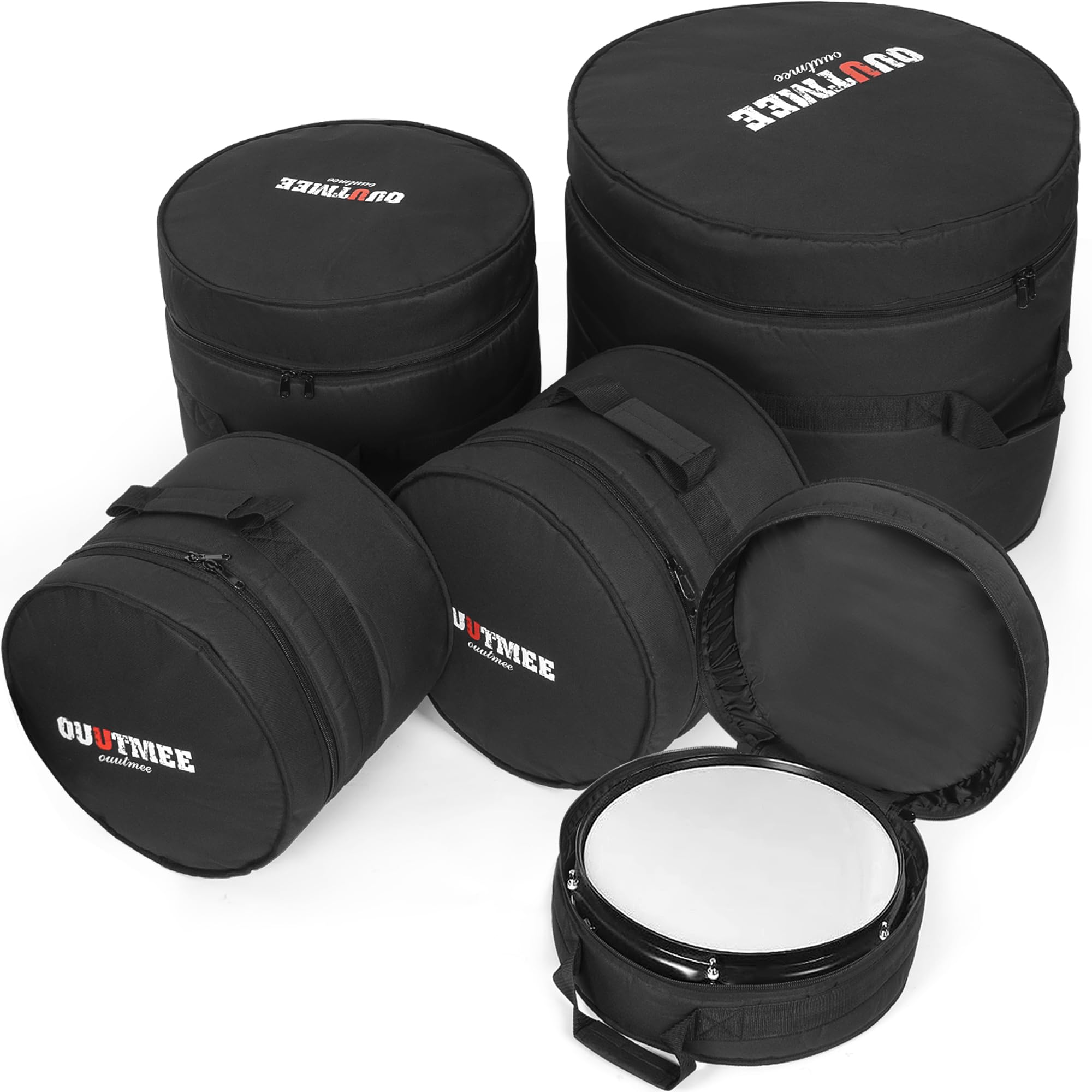 5-Piece 10mm Padded Drum Bag Set for 12