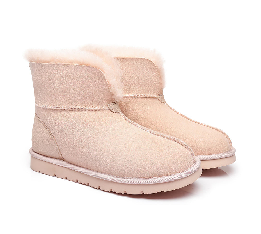 Australian Shepherd® UGG Slippers for Women & Men - Double Face Sheepskin with Wool Collar Ankle Booties - Cozy Indoor/Outdoor House Shoes for Winter Comfort