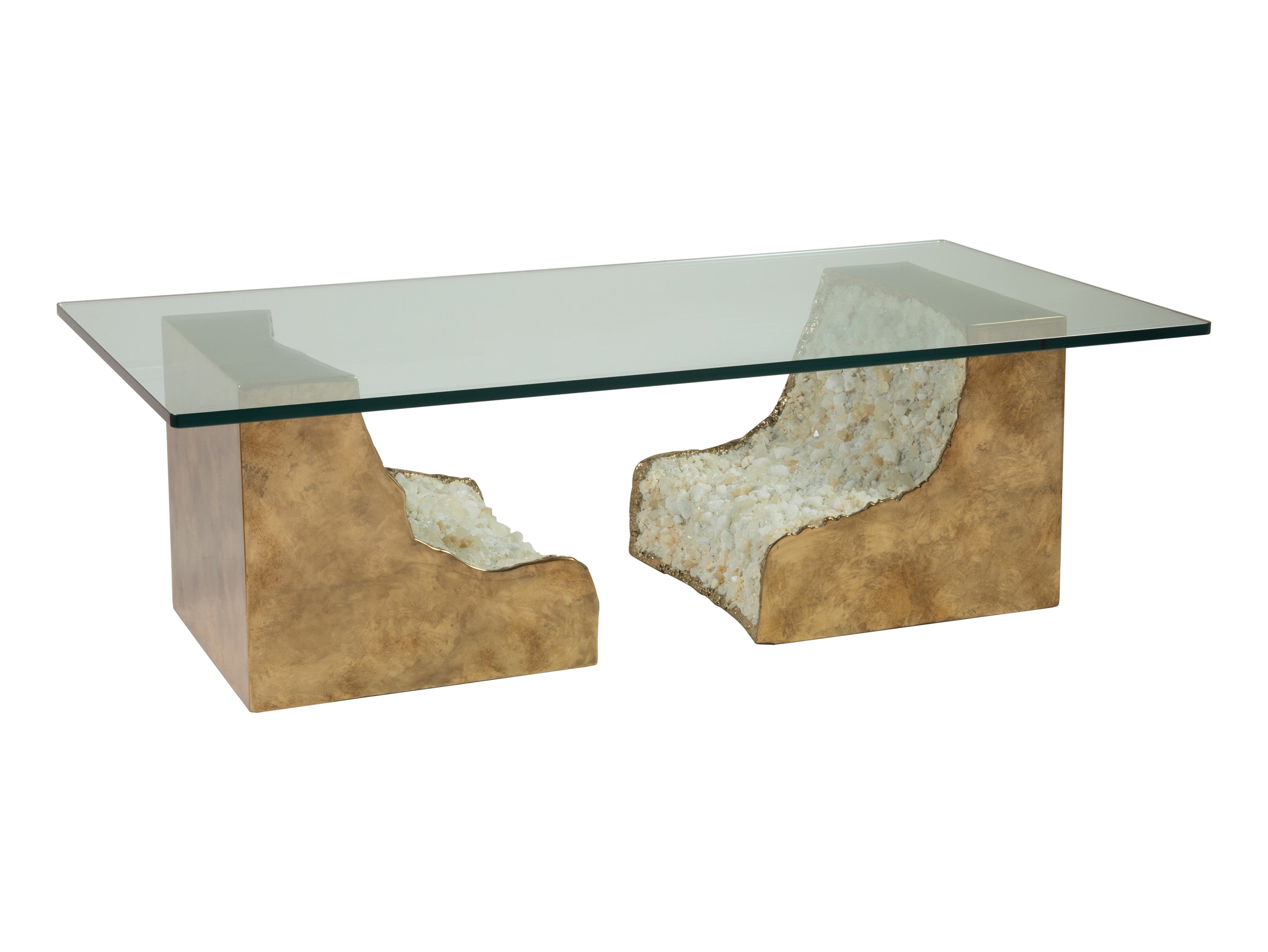 Apricity Modern Bronze Rectangular Cocktail Table - Stylish Living Room Coffee Table for Small Spaces & Home Decor