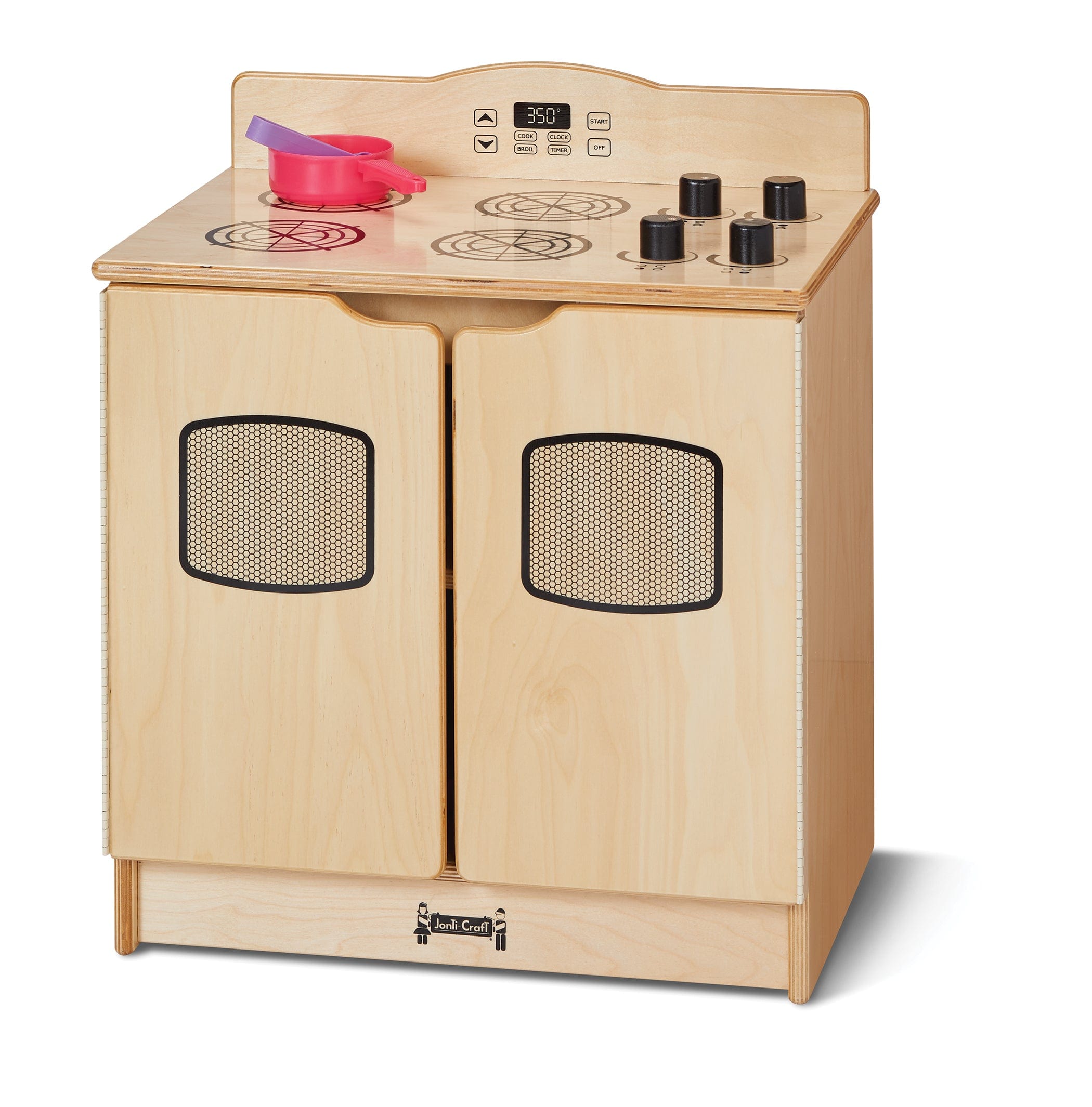 Jonti Craft Toddler Gourmet Kitchen Stove - Pretend Play Cooking Toy for Kids, Safe & Durable Wooden Play Kitchen for Toddlers - Perfect for Home, Preschool & Daycare Role Play Activities