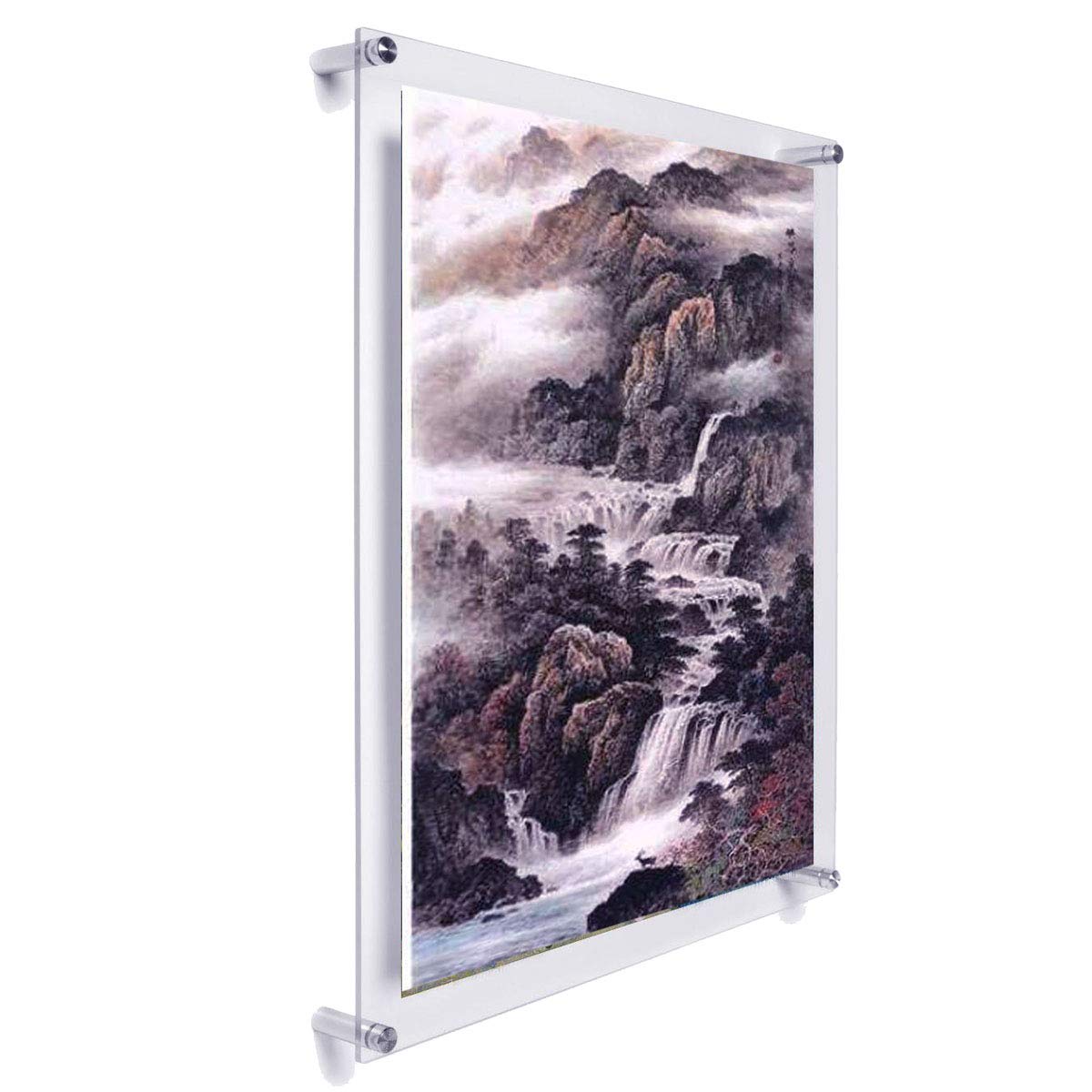 Clear Acrylic A3 Sign Holder - 5 Pack Wall Mounted Picture Frames for Posters (3mm & 5mm Thickness) - Vertical & Horizontal Display for Offices, Restaurants, Retail Stores & Home Decor - Perfect for Menu Boards, Price Displays, and Artwork Showcase