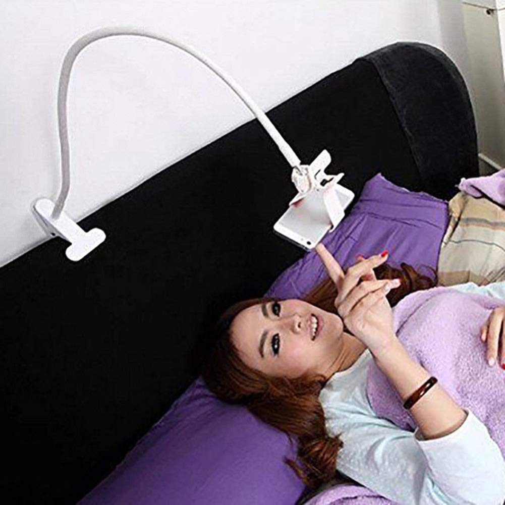 Universal Long Arm Phone Stand Holder - Adjustable Portable Mount for Cell Phone, Tablet & GPS - Perfect for Desk, Car, Kitchen & Travel Use