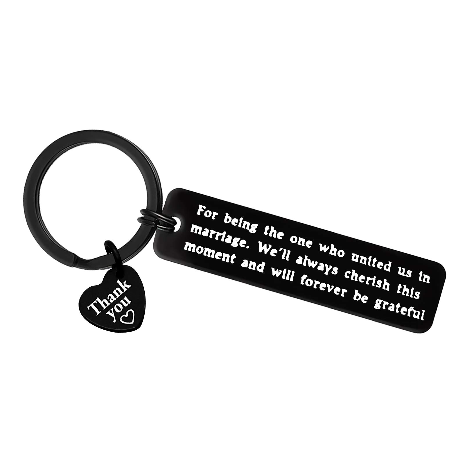 Xiahuyu Wedding Officiant Keychain - Thoughtful Thank You Gift for Wedding Planner, Guest, Bridal Party & Coordinator - Perfect for Appreciation & Special Occasions