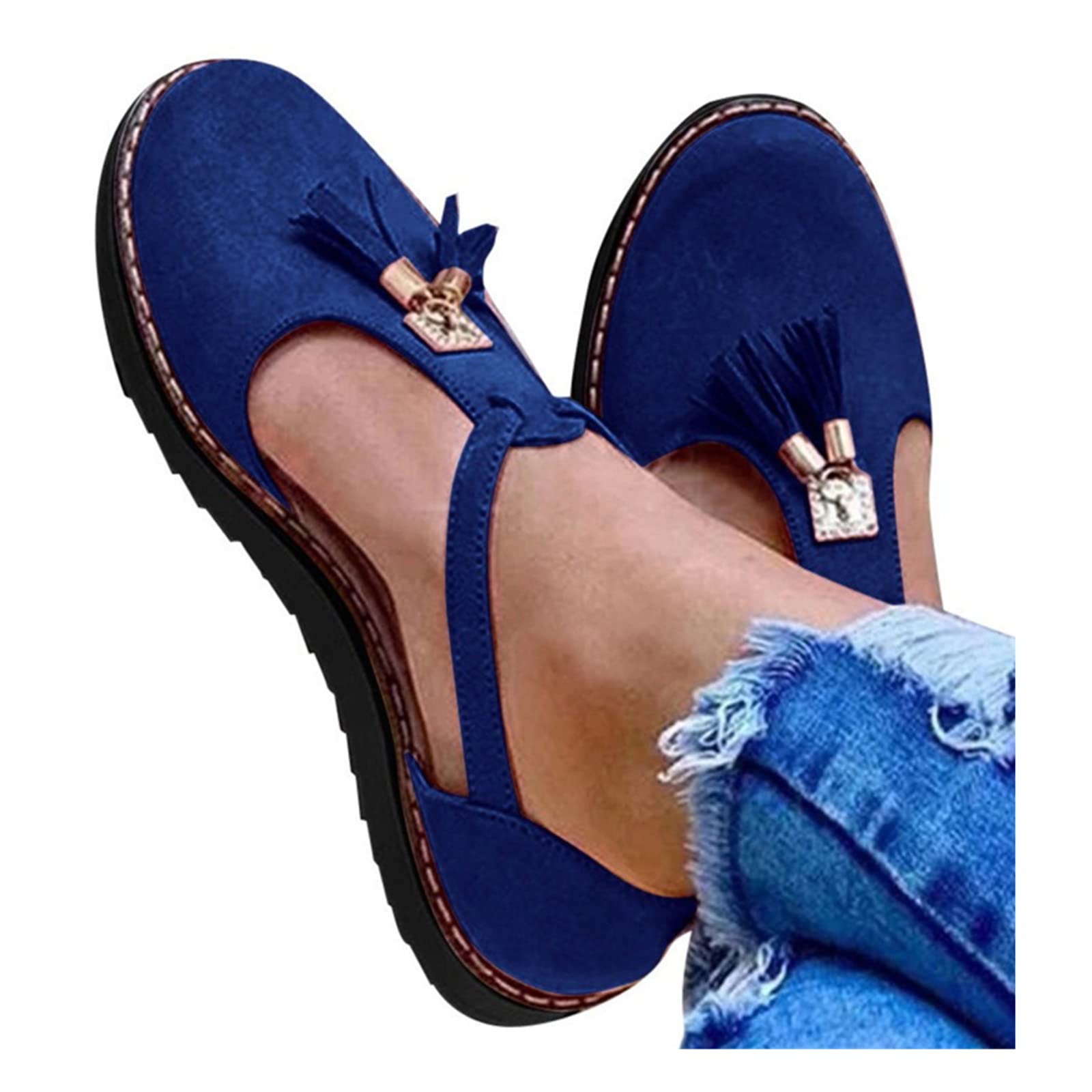 Aniywn Women's Espadrille Platform Sandals with Ankle Straps - Comfortable Wedge Sandals for Summer | Casual Closed-Toe Beach Shoes for Walking, Vacation & Outdoor Activities