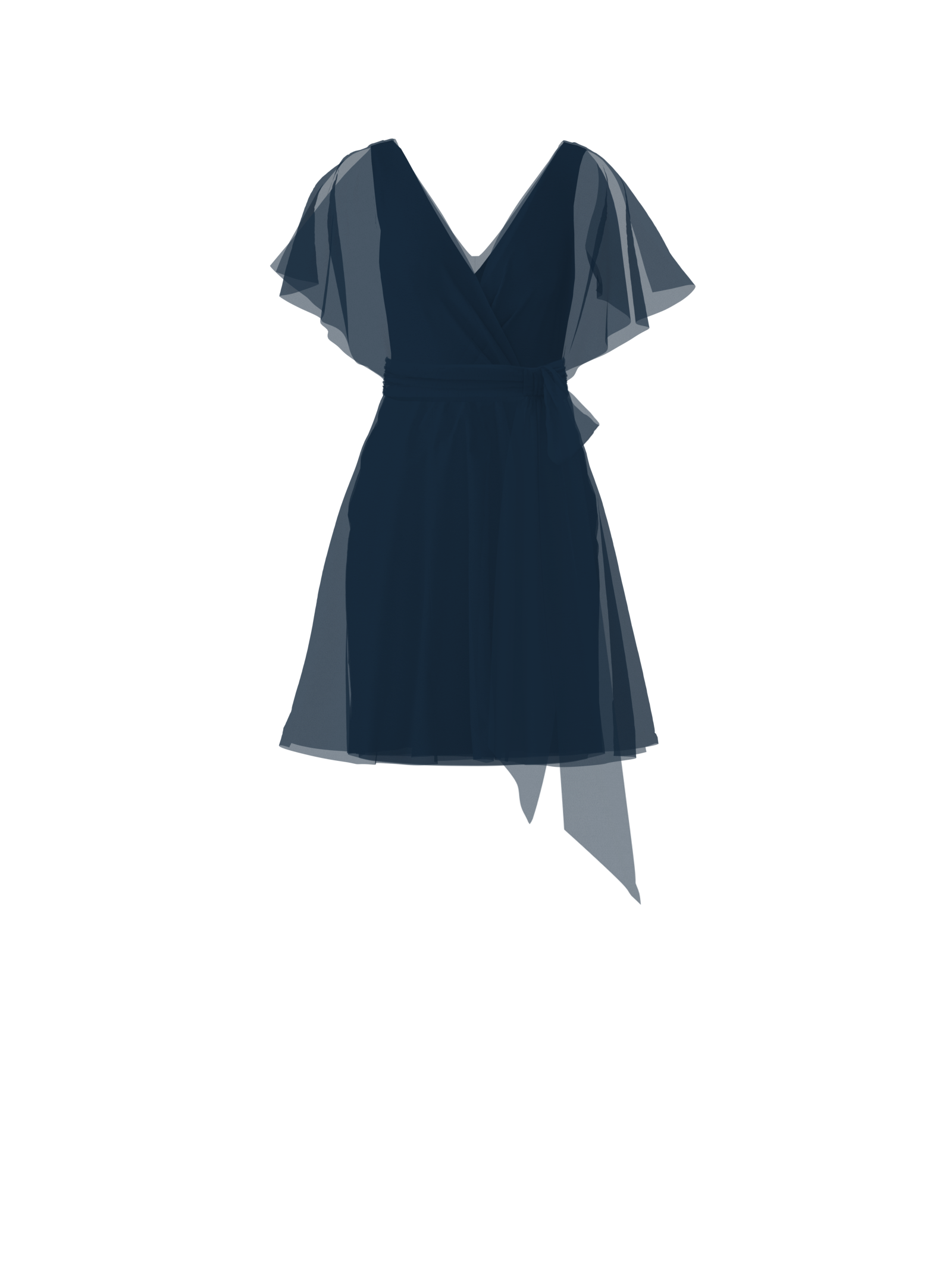 Ava Bodice & Carla Skirt Set with Sash Belt in Navy Blue - Perfect for Formal Events, Weddings, and Evening Parties