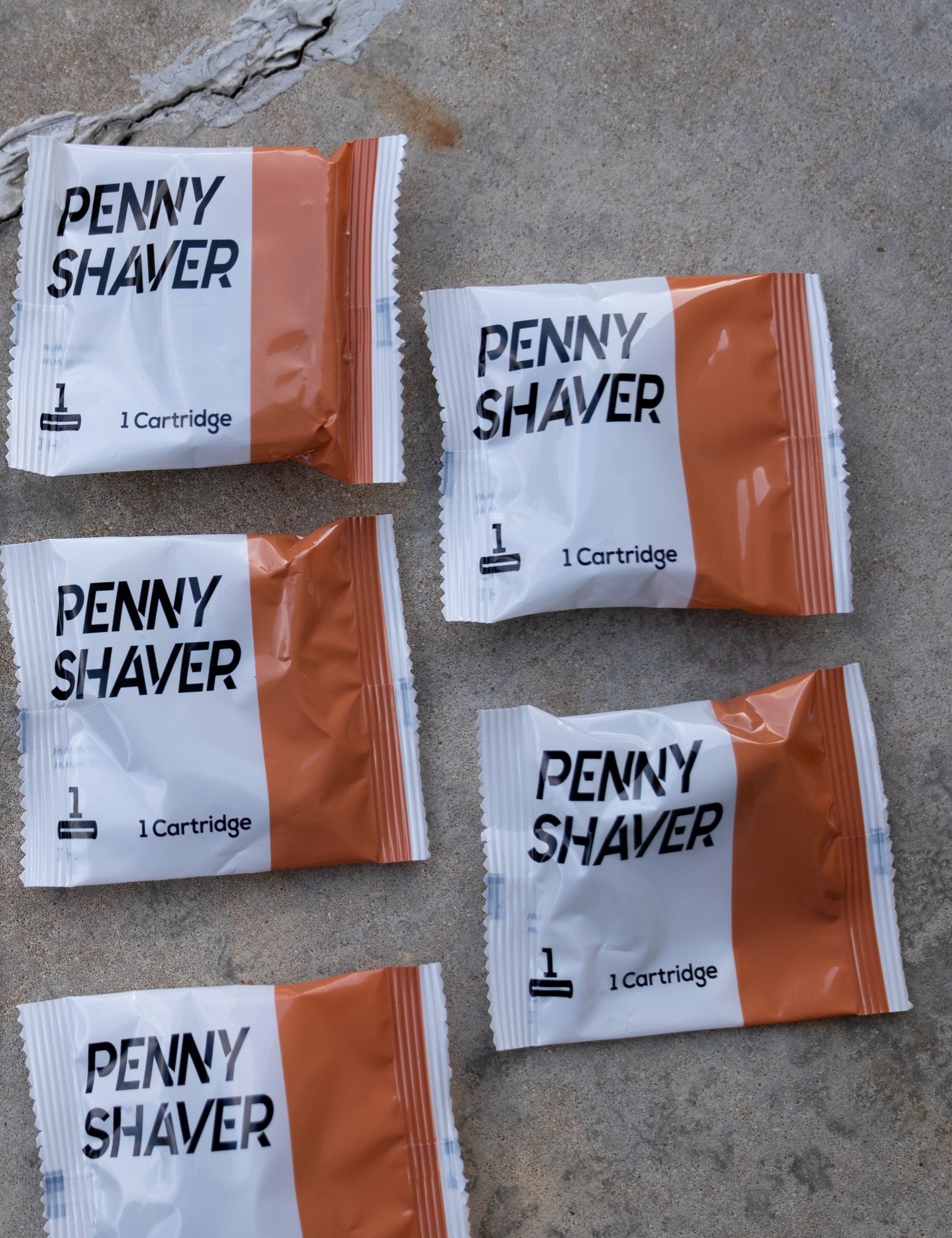 Penny Shaver Single Blade Cartridges - Premium Replacement Razor Blades for Men & Women - Smooth Shaving for Face, Legs & Body