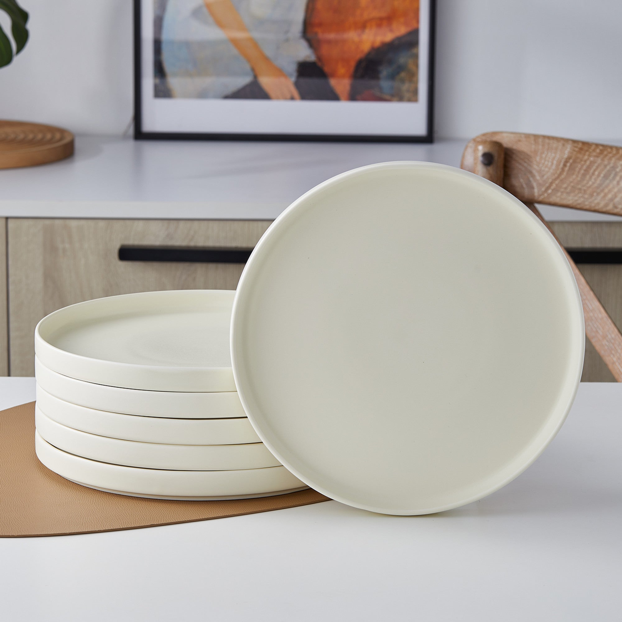 Stella Porcelain Salad Plate Set of 6 - Elegant Dinnerware for Entertaining, Holiday Meals & Special Occasions