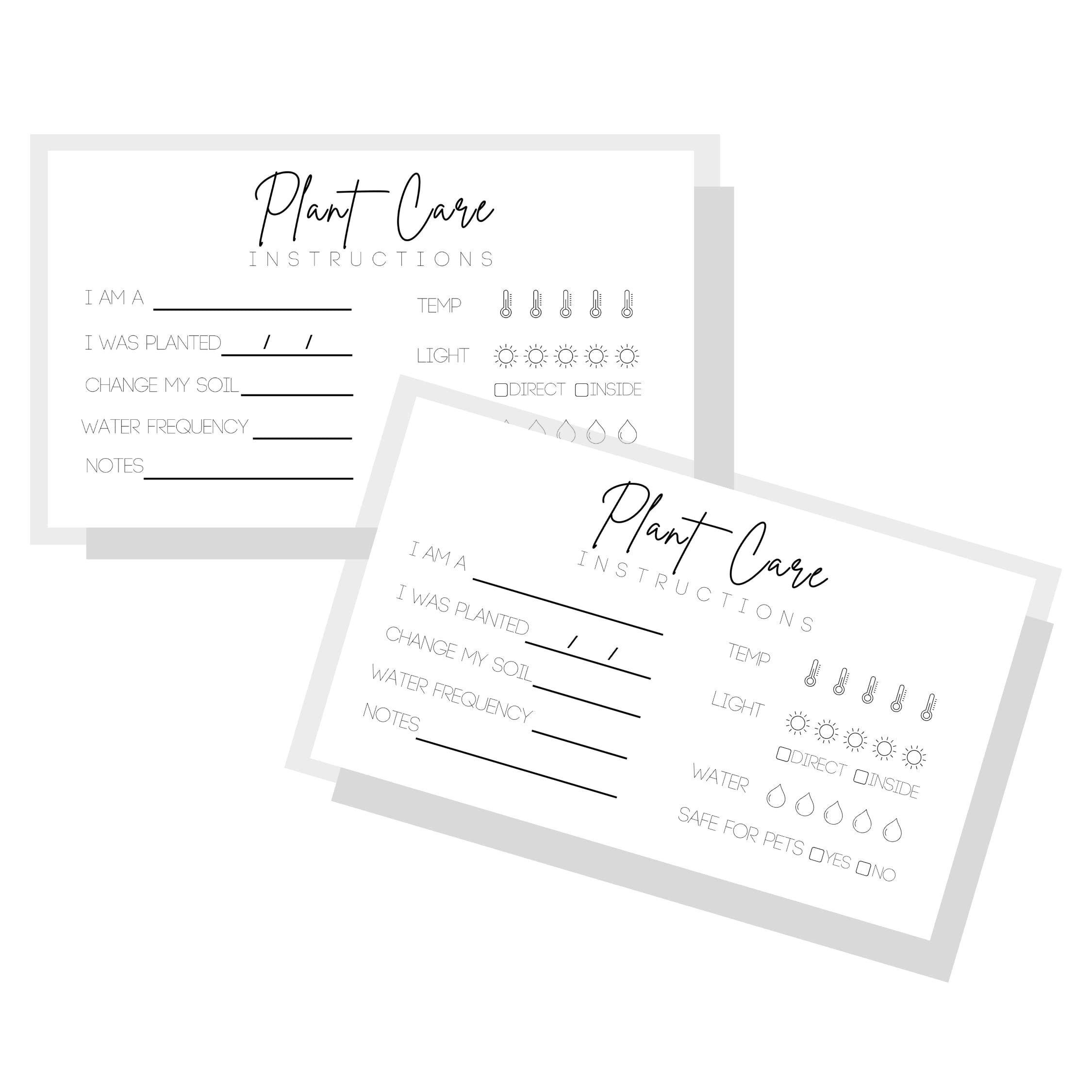 Plant Care Cards - 2