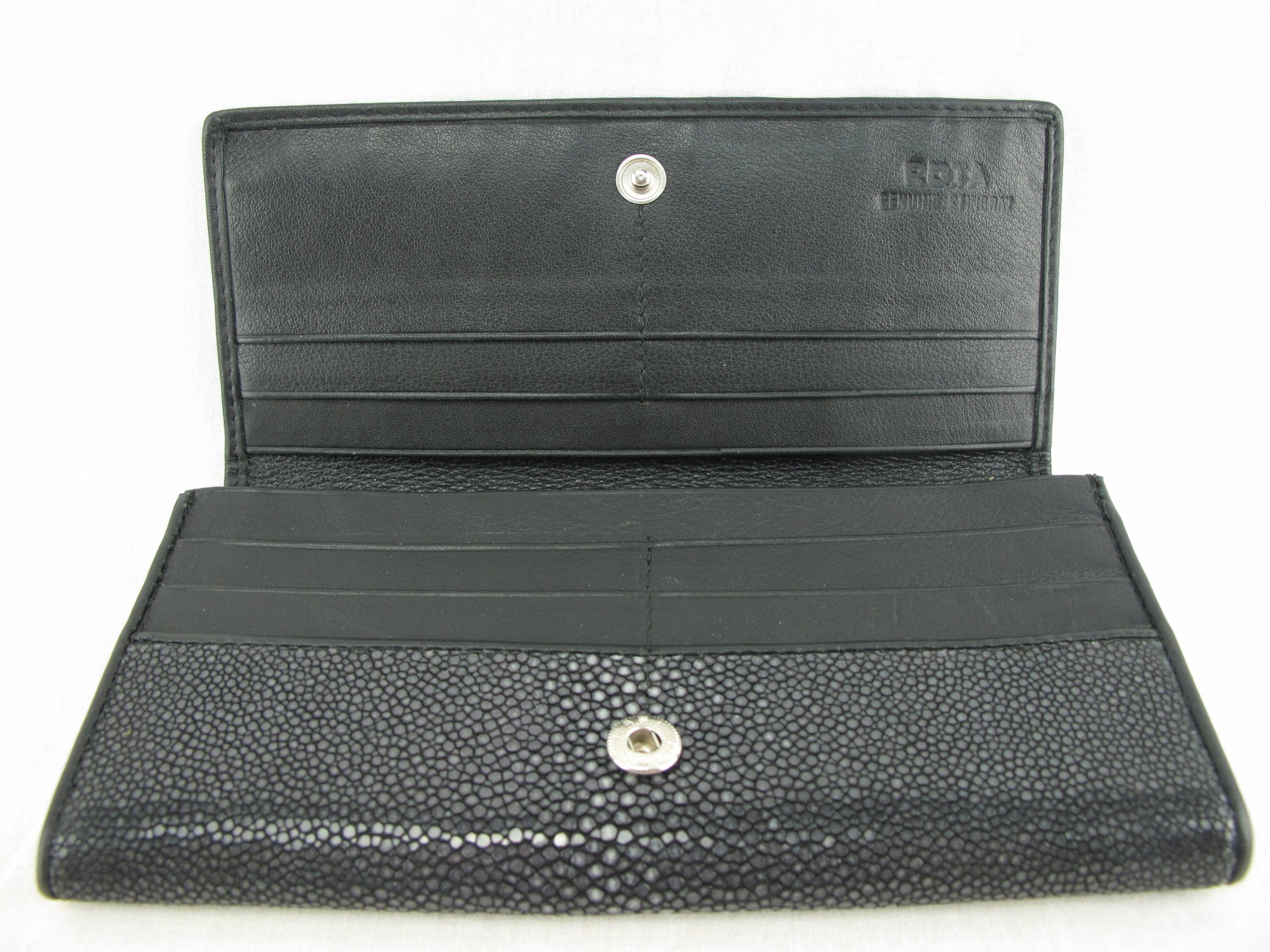 Authentic Stingray Leather Women's Clutch Wallet - Stylish Handbag for Evening Parties, Weddings & Special Occasions