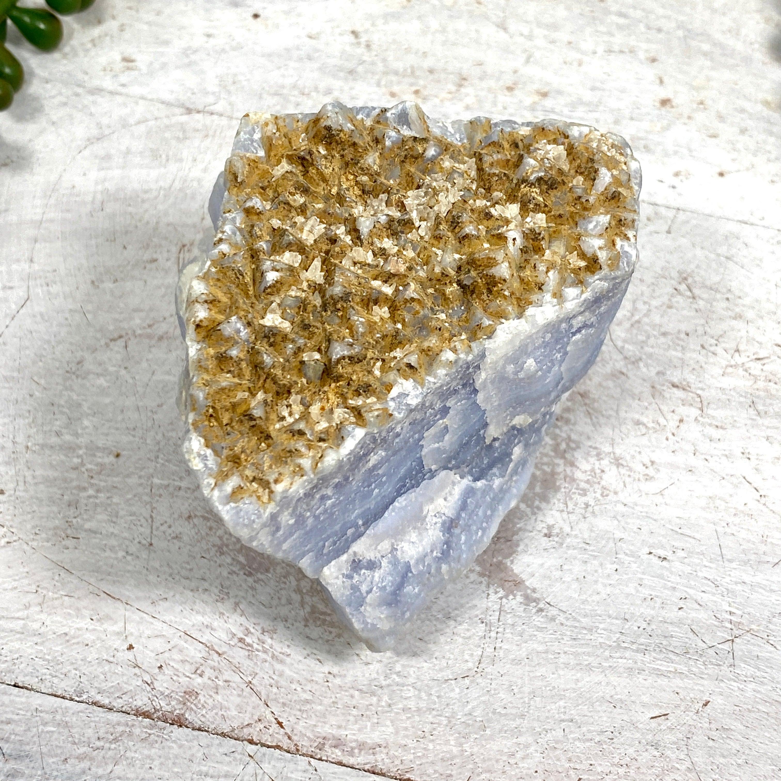 Natural Blue Lace Agate Raw Crystal Stone - Healing Chakra Stone for Meditation, Jewelry Making & Home Decor (BL 02) - Perfect for Spiritual Healing, Energy Work & Crystal Collections