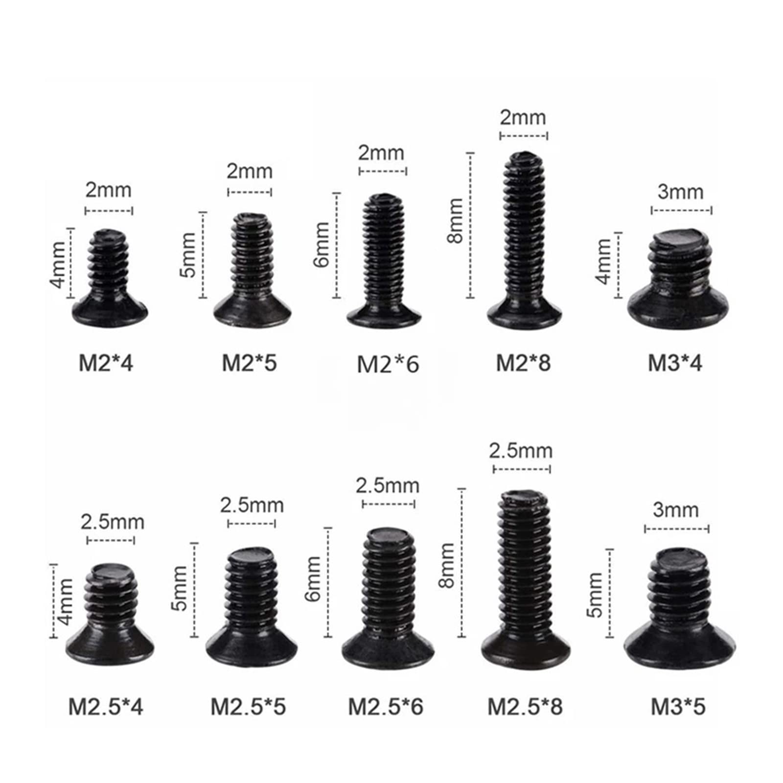 Premium Computer Screws & Laptop Screws Kit - 10 Size Micro Screw Set for Laptop, Motherboard, Watch & Electronics Repair - Ideal for DIY Fixes, Tech Maintenance & Home Office Workspace Setup
