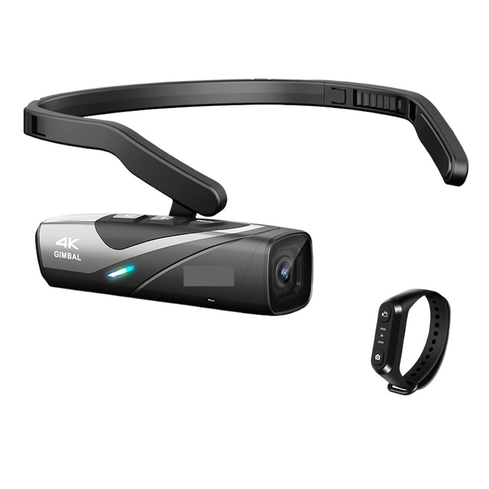 BODORME V4K 60fps Wearable Action Camera - 4K Ultra HD Head Mounted Vlogging Camera with Remote Control for YouTube, Sports & Outdoor Adventures