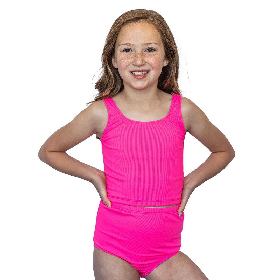 Original High Waist Leggings for Girls - Comfortable Stretchy Yoga Pants for School, Sports & Everyday Wear