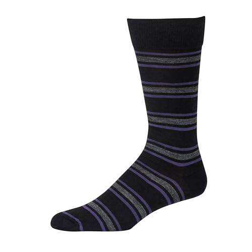 Black With Purple & Grey Stripes