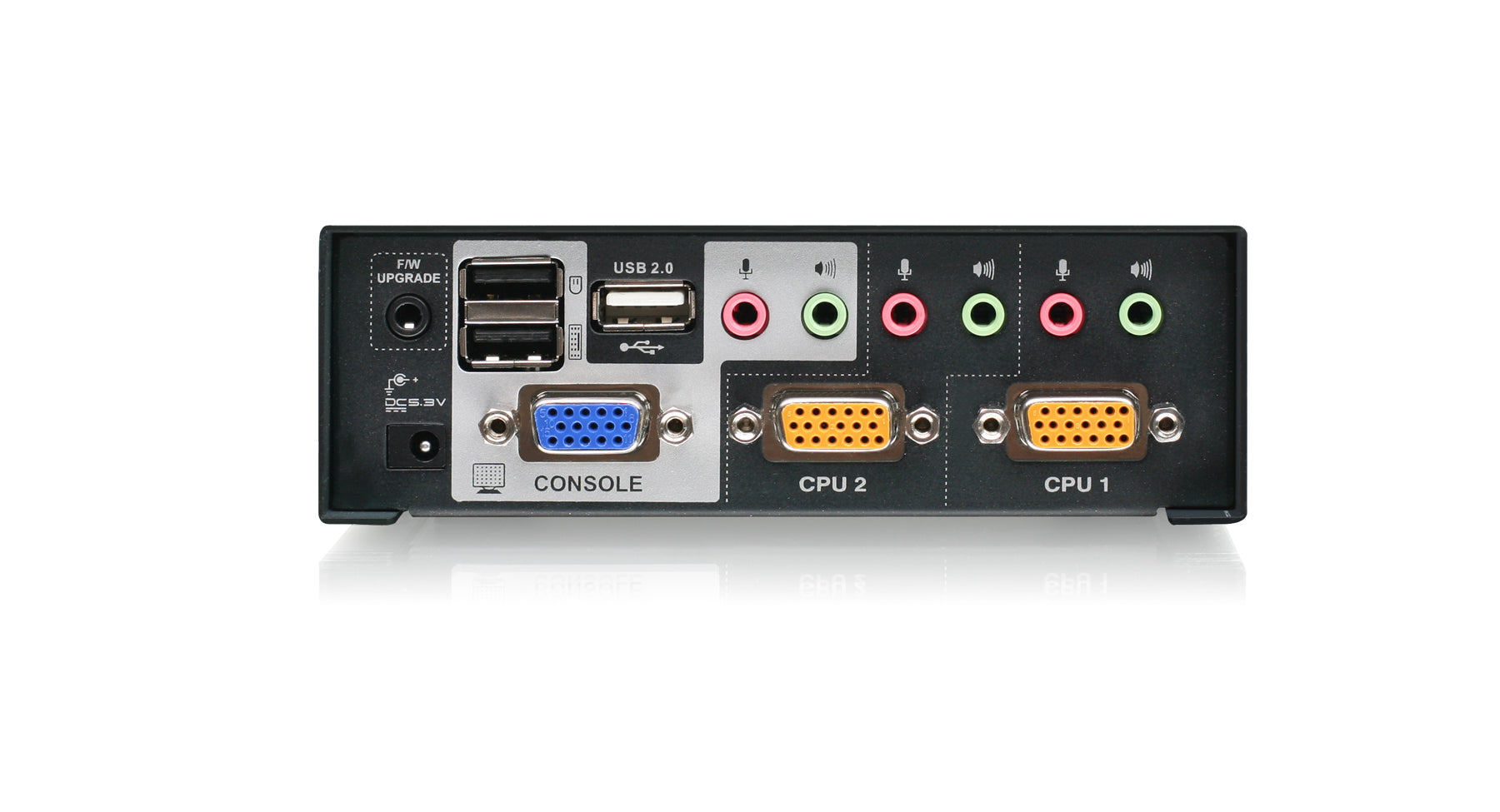 2 Port VGA KVMP Switch with USB 2.0 Hub & Audio Support - Dual Monitor KVM Switch for PC, Laptop, Server - Ideal for Home Office, Gaming & IT Workstations