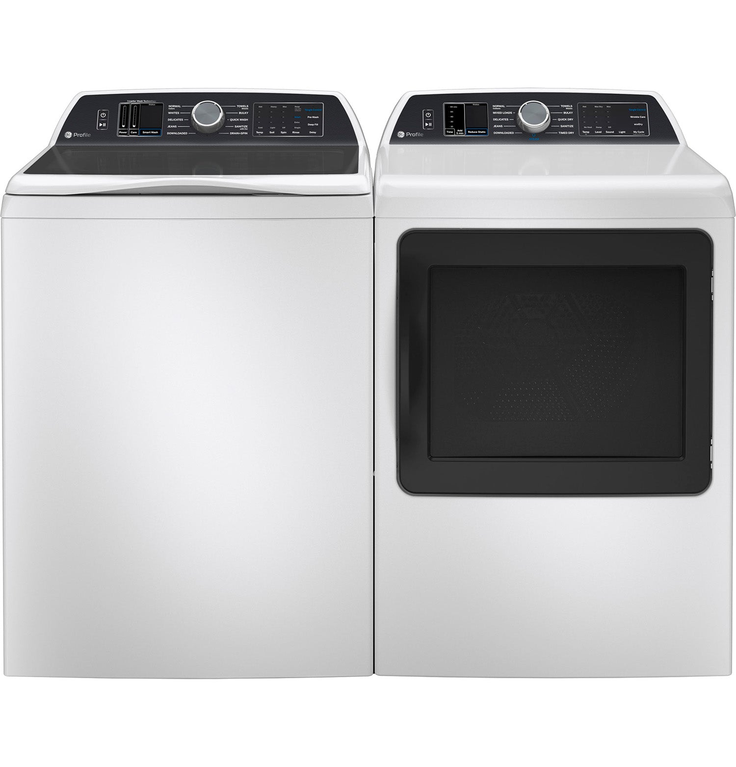 GE Profile PTD70EBMTWS 7.4 Cu. Ft White Electric Dryer with Sanitize Cycle - Perfect for Large Families & Allergy Sufferers | Fast Drying & Hygienic Laundry Solution