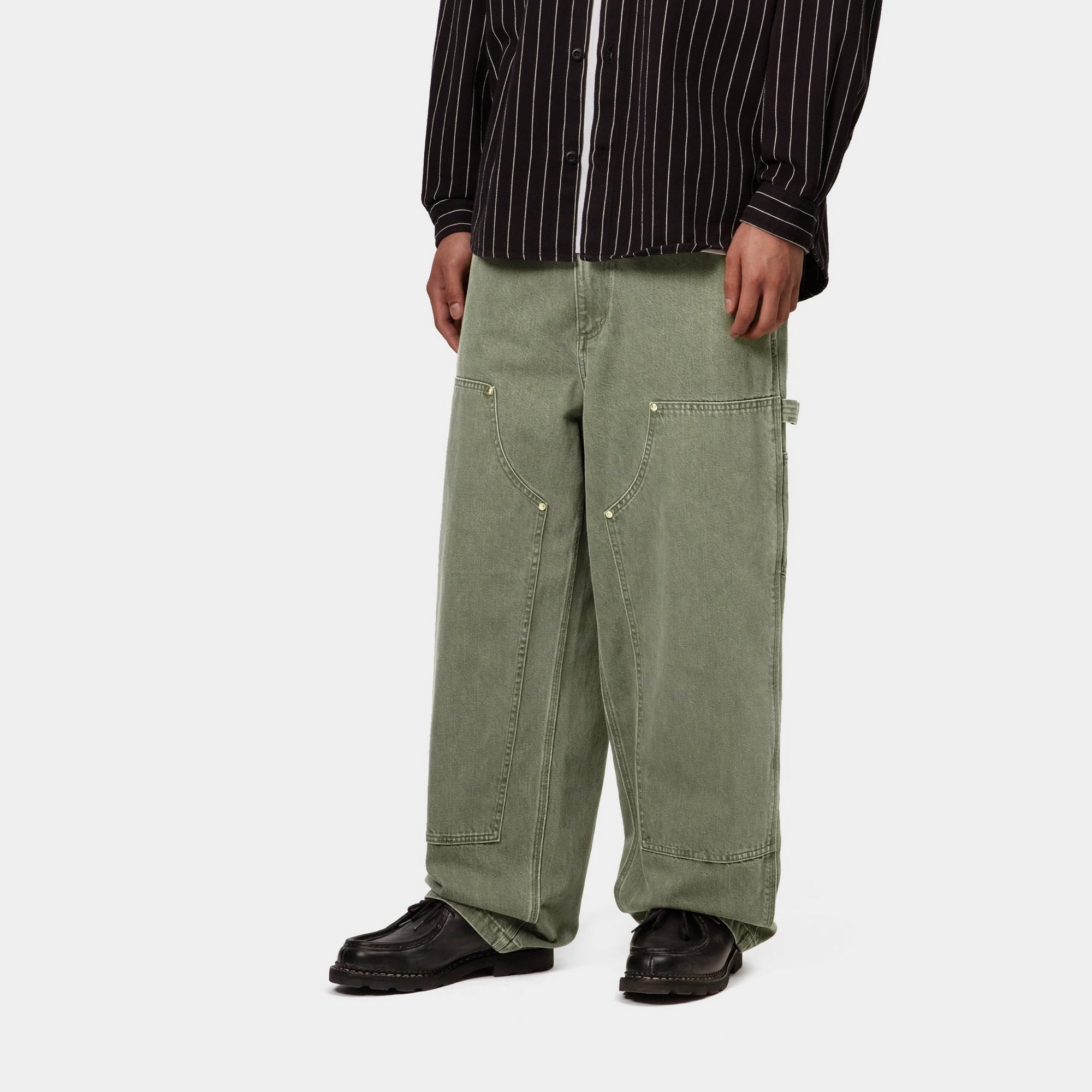 Nash OG Double Knee Work Pants - Army Green (Enzyme Bleach Washed) | Durable Workwear for Construction, Farming & Outdoor Activities
