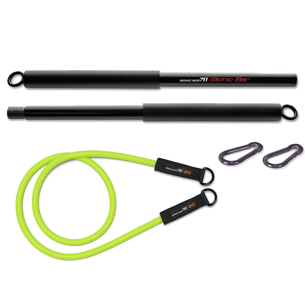 Bionic Body Training Kit with Exercise Bar, Resistance Tube & Carabiner - Full Body Workout Equipment for Home Gym, Strength Training & Fitness - Perfect for Men & Women