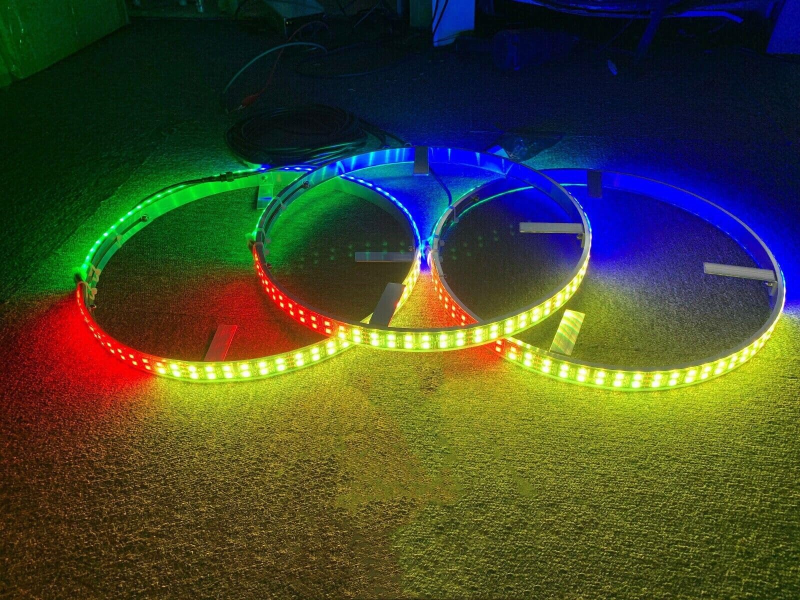 1PCS Double Row Chasing Wheel Lights for 17.5