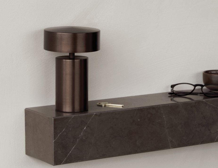 AUDO CPH Modern Wireless Table Lamp in Bronze - Perfect for Bedside, Living Room, and Office Decor
