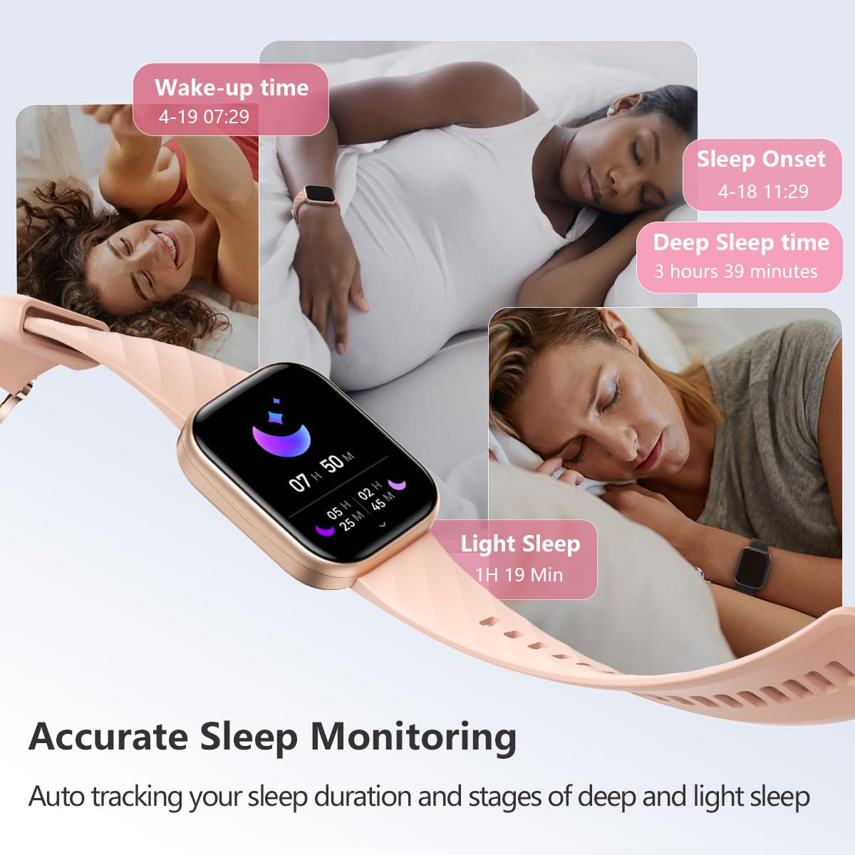 FITVII Smart Watch with Heart Rate, Blood Pressure & Sleep Tracking - Fitness Tracker for Women & Men, 120+ Sport Modes, Blood Oxygen Monitor, Call Function - Perfect for Workouts, Running & Daily Health Monitoring