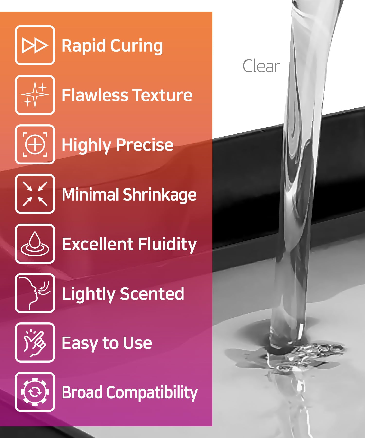 SuperFlex 80A Flexible 3D Printer Resin - 5000g Clear Rubber-Like Filament | High Elasticity Photopolymer Resin for Cosplay, Prosthetics & Functional Prototypes | Premium Korean-Made 3D Printing Material by 3DMaterials