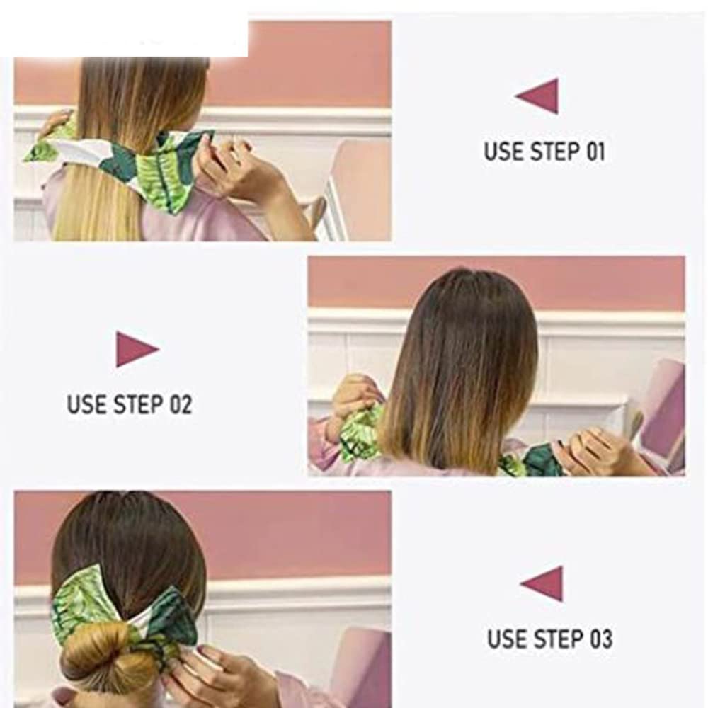 French Twist Hair Bun Maker for Women - Leopard Print Cloth Hair Clip & Bun Accessories - Perfect for Parties, Weddings, and Everyday Elegance (Color 2)