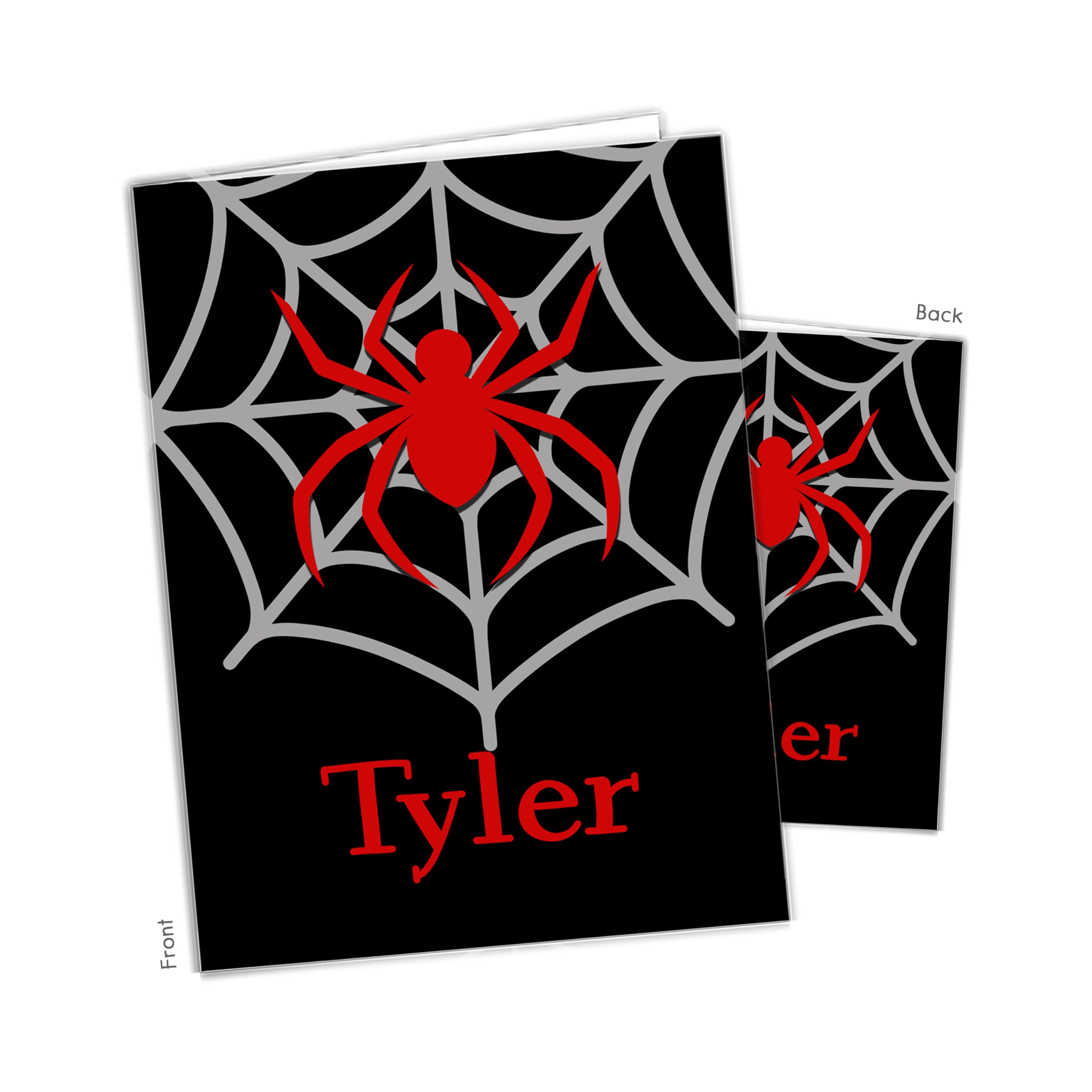 Custom Personalized Spider Bugs Pocket Folder - Back to School Supplies for Kids, Teacher Office Gift, Birthday Present for Boys & Girls - Perfect for Homework Organization, Classroom Activities & Gift Giving