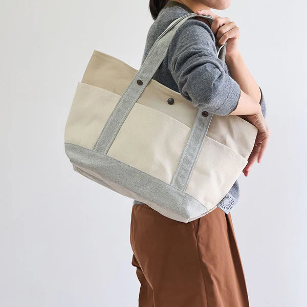 Kurashiki Hampu Canvas Tote Bag - Premium Japanese Canvas Tote Bag in Black | Durable & Stylish for Work, Travel & Shopping