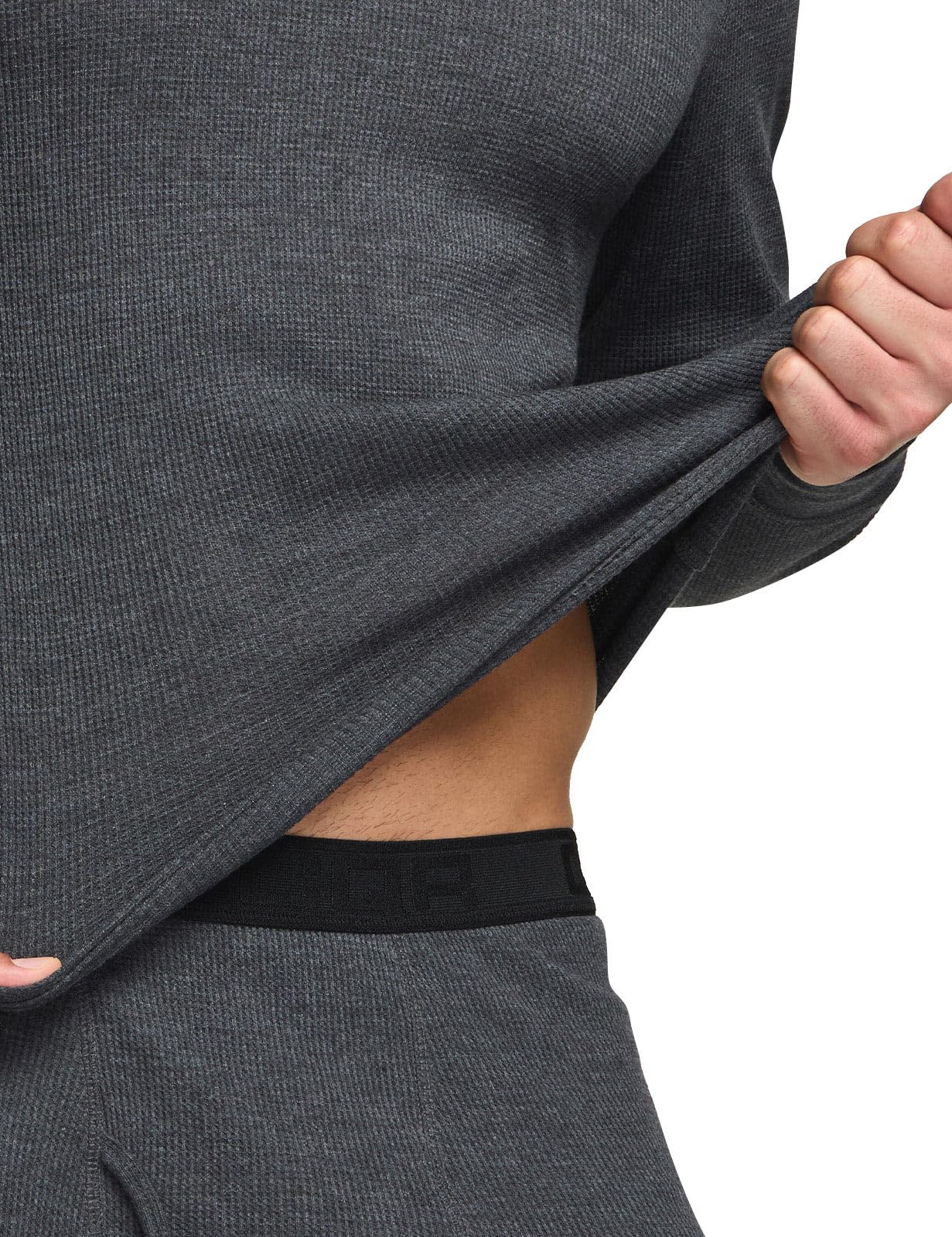 CQR Men's Thermal Underwear Long Sleeve Shirt - Midweight Waffle Knit Base Layer for Winter & Cold Weather - Perfect for Skiing, Hiking, and Outdoor Activities