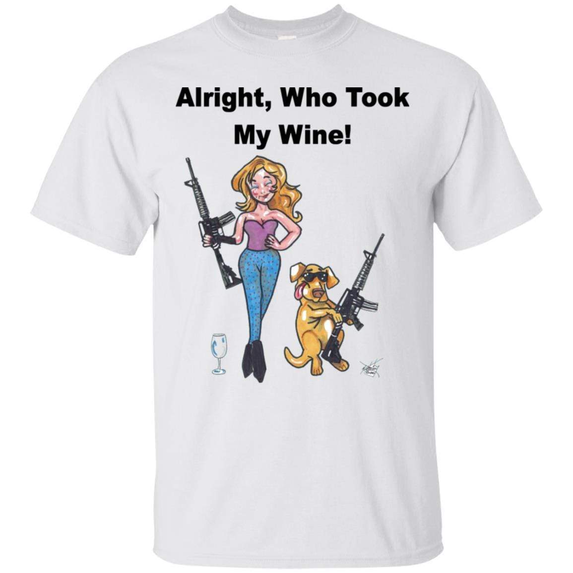 Who Took My Wine? Funny Wine Lover T-Shirt - Soft Cotton Graphic Tee for Women - Perfect for Wine Tasting Parties & Girls Night Out