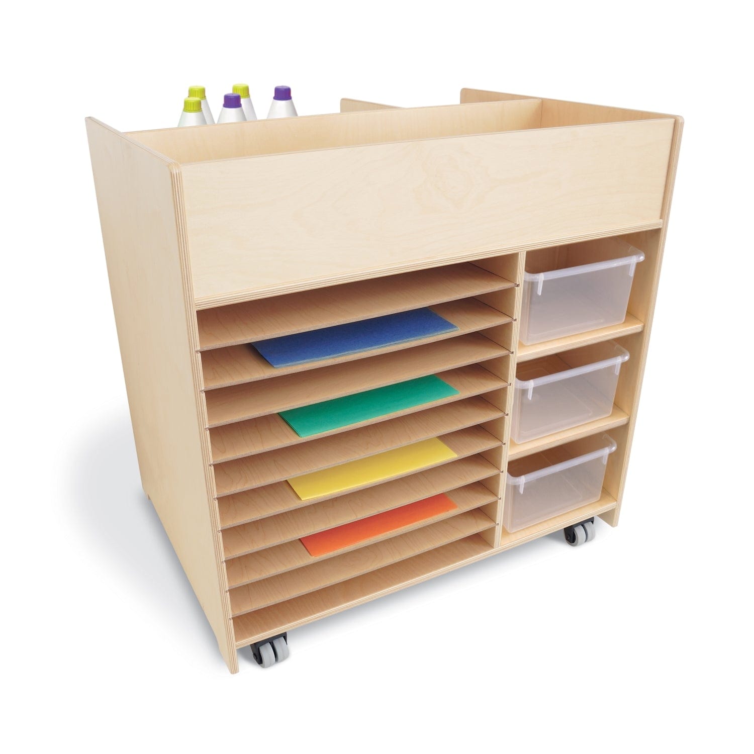 Deluxe Mobile Art Supply Cart - Rolling Storage Organizer for Artists & Crafters - Perfect for Studios, Classrooms & Home Use