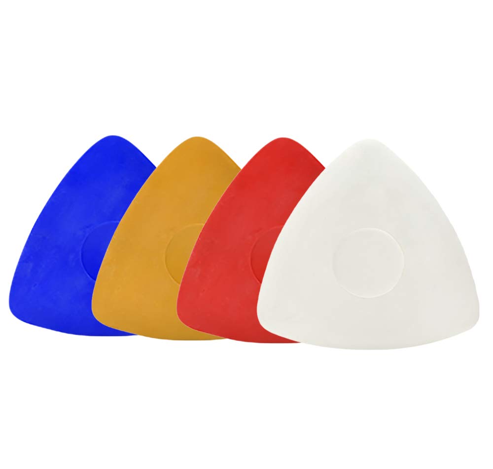 Premium Carmel Triangle Clay Tailor Chalk - Box of 10 Mixed Colors | Durable Clay-Based Chalk for Marking Textiles & Fabrics | Perfect for Sewing, Tailoring, Quilting & DIY Craft Projects
