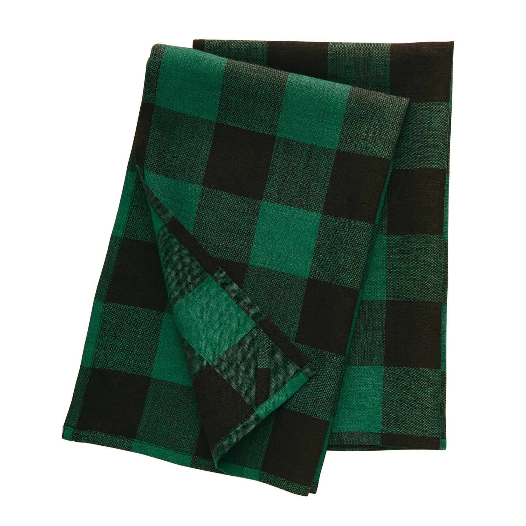 Buffalo Check Cotton Kitchen Towels Set of 2 - Absorbent & Durable Dish Cloths for Drying Dishes, Cleaning Countertops & Kitchen Decor - Red & Black Plaid Design