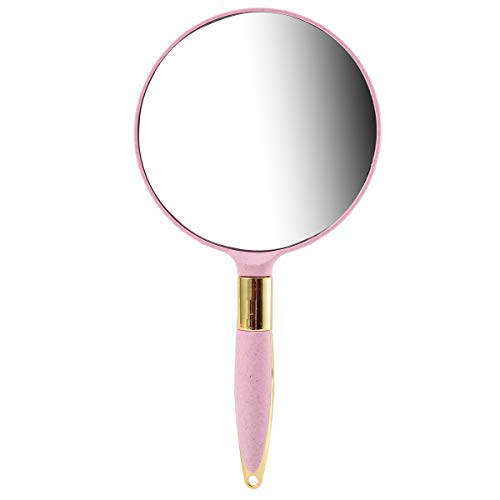 FOMIYES Portable Round Makeup Mirror - Handheld Cosmetic Mirror with Stand, Compact Travel Mirror for Women & Girls - Perfect for Home, Travel, and Party Favors