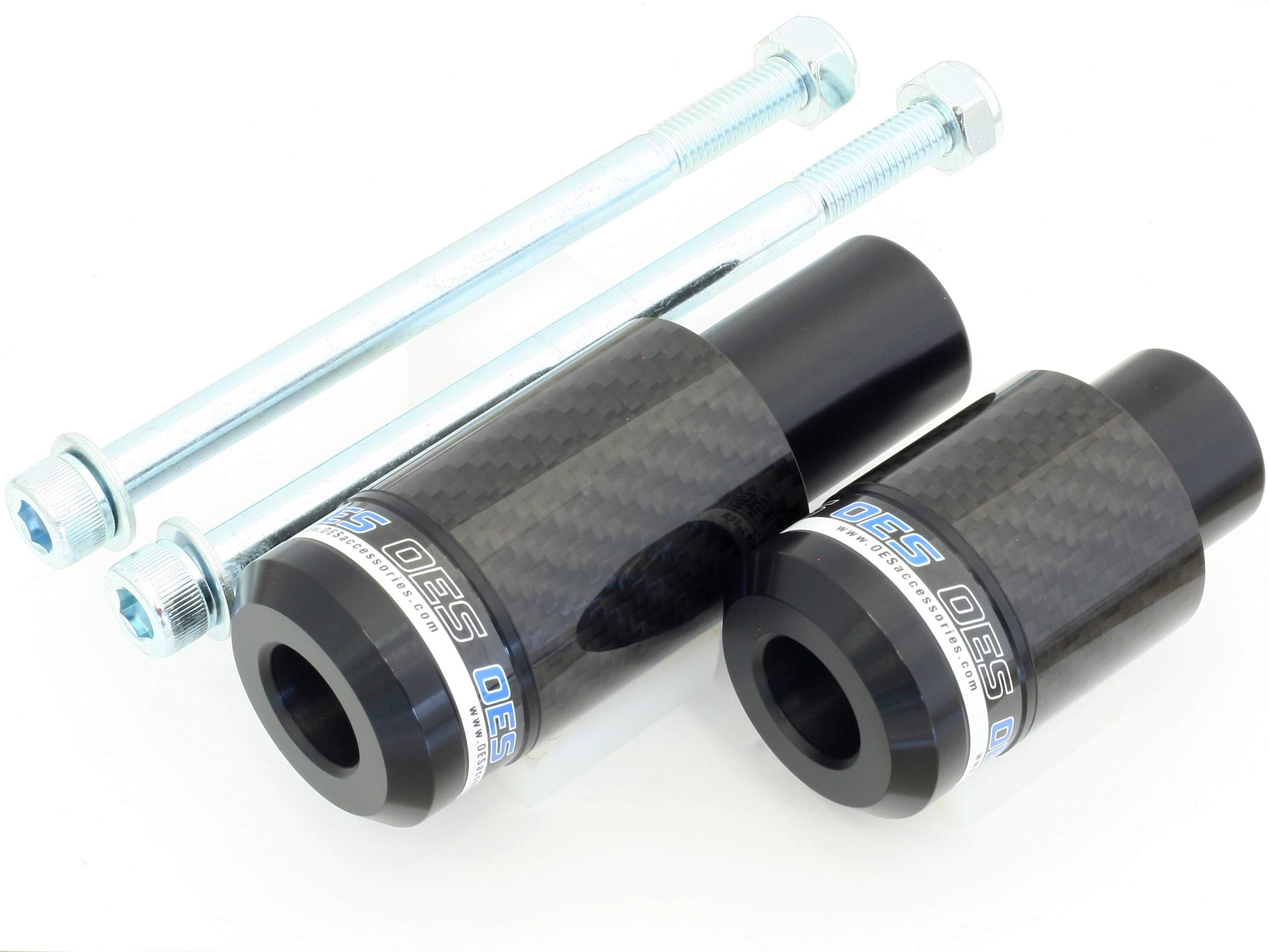 OES Carbon Frame Sliders for Kawasaki Ninja 650 2017-2025 - Blue | Motorcycle Protection