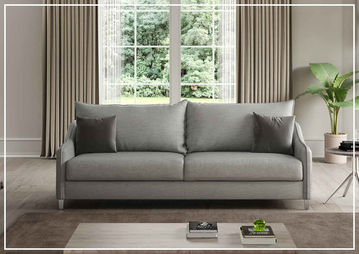 Luonto Ethos Fabric Sleeper Sofa - Convertible Bed with Nest Mechanism in Multiple Sizes (Queen, Full, Twin) for Small Spaces, Guest Rooms & Apartments