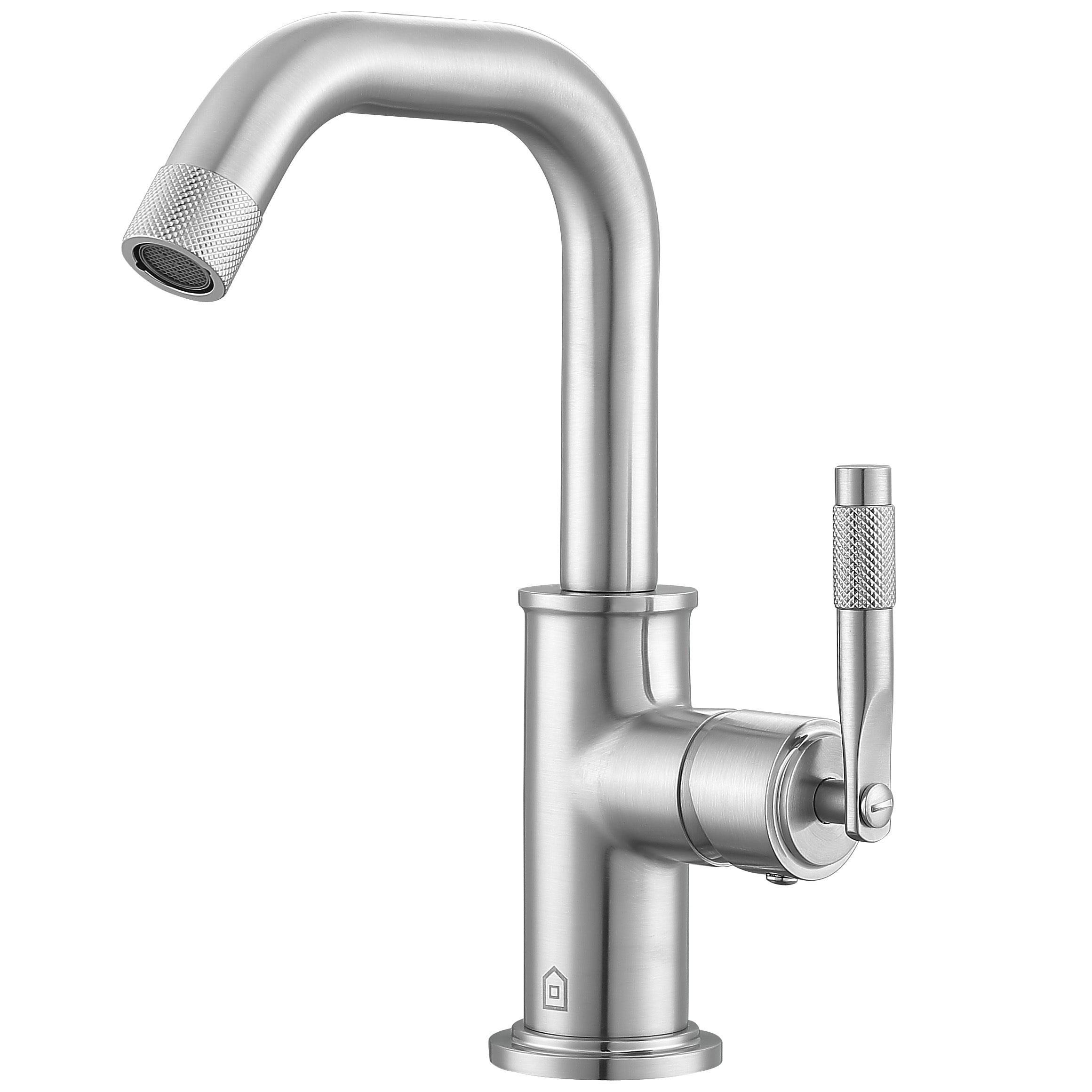 Ancona Industria Series Single Lever Bathroom Faucet in Brushed Nickel - Modern Water-Saving Bathroom Sink Faucet for Home & Hotel Use