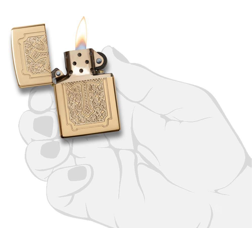 Zippo Windproof Lighter - Refillable & Durable Metal Lighter for Outdoor, Camping, Hiking & Everyday Use